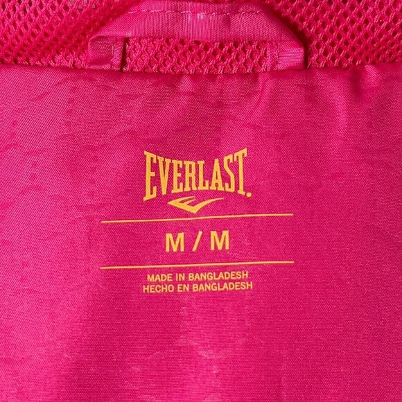 Everlast Women's Track Jacket M Hot Pink Zip Up Hooded Windbreaker Lightweight - Picture 7 of 9